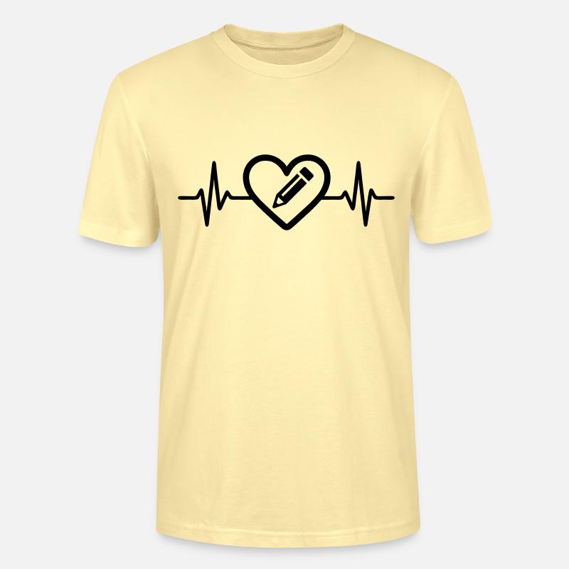 Crayon Dessin Art Coeur - T-shirt bio CRAFTER Stanley Stella Unisexe - crème