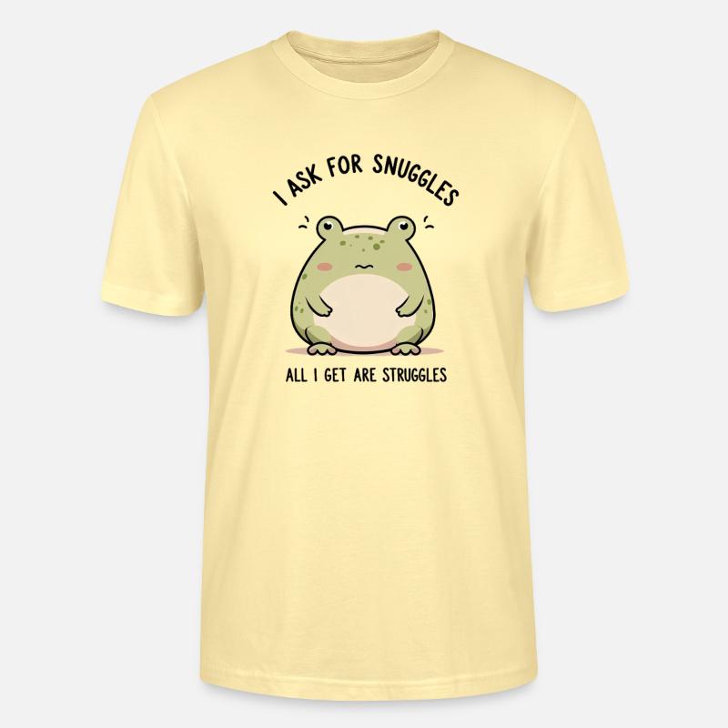 Trauriger Frosch – Kuscheln oder Kämpfen? - Stanley/Stella Unisex Bio-T-Shirt CRAFTER - Creme