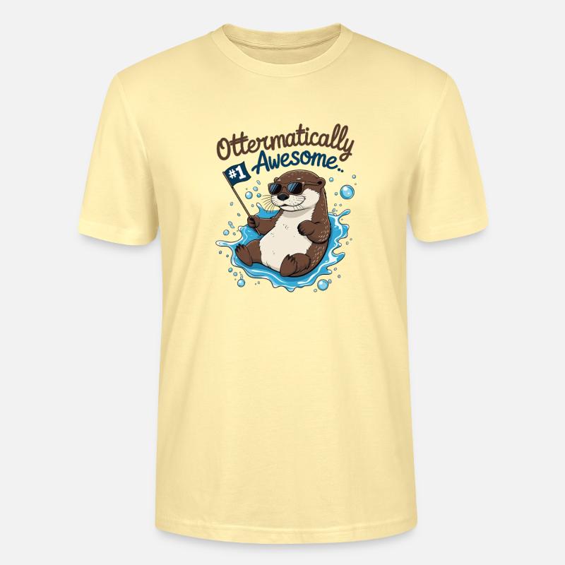 Otter-like cool – Funny Otter - Stanley/Stella CRAFTER Unisex Organic T-Shirt - cream