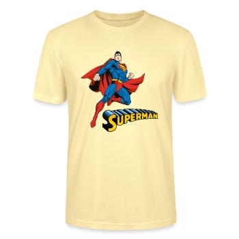 Superman Move Pose - Stanley/Stella Unisex Bio-T-Shirt CRAFTER - Creme - Vorne - Alina (178cm) & Michal (187cm)