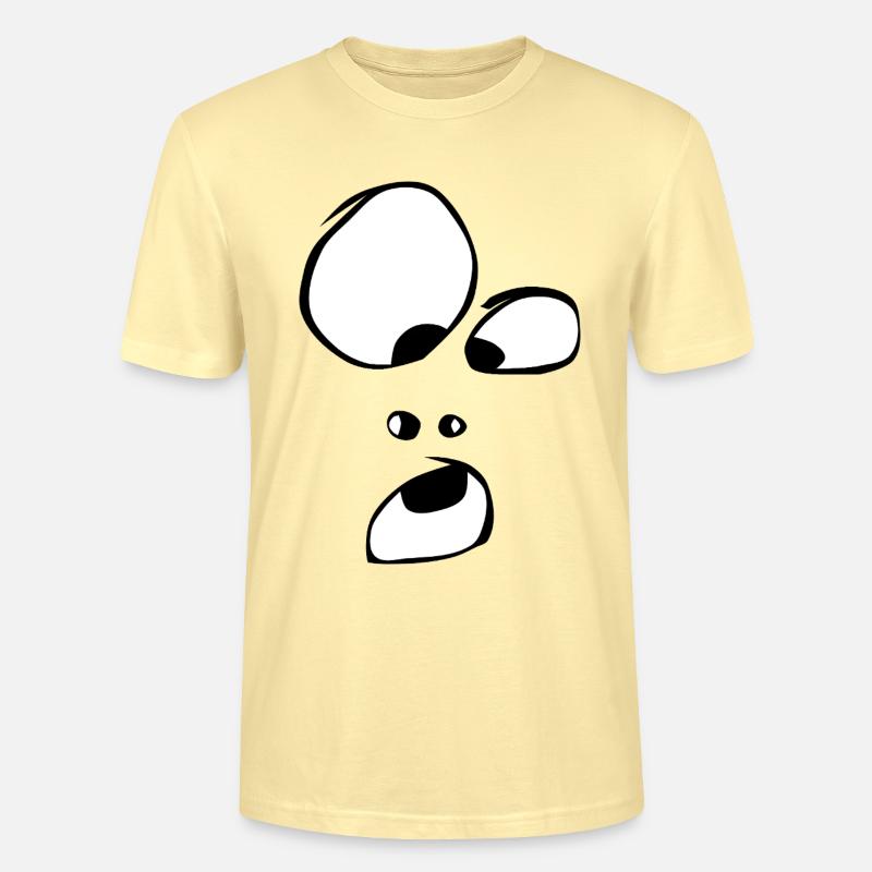 oho ! Gesicht Geist Gespenst Halloween Comic - Stanley/Stella Unisex Bio-T-Shirt CRAFTER - Creme
