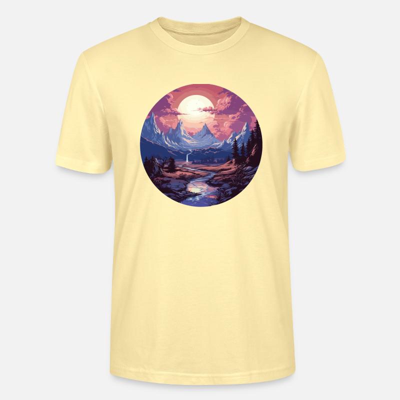 Landschaft - Illustration - Stanley/Stella Unisex Bio-T-Shirt CRAFTER - Creme
