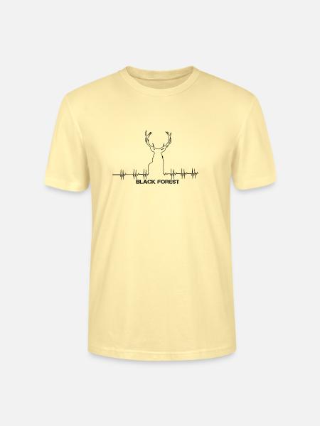 Black Forest Heartbeat black - Stanley/Stella CRAFTER Unisex Organic T-Shirt - cream