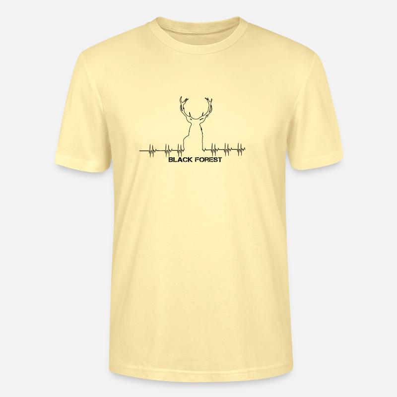 Black Forest Heartbeat black - Stanley/Stella Unisex Bio-T-Shirt CRAFTER - Creme