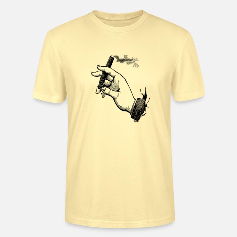 Hand mit Zigarre - Stanley/Stella Unisex Bio-T-Shirt CRAFTER - Creme