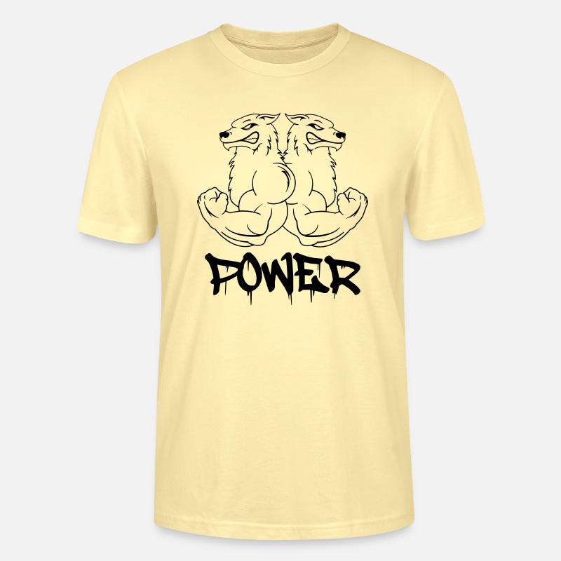 strong_wolfs_power - Stanley/Stella Unisex Bio-T-Shirt CRAFTER - Creme