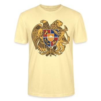 emblème Arménie - T-shirt bio CRAFTER Stanley Stella Unisexe - crème - Devant - Alina (178cm) & Michal (187cm)