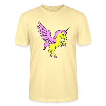 Unicorn Unicorn - Stanley/Stella CRAFTER Unisex Organic T-Shirt - cream - Front - Alina (178cm) & Michal (187cm)