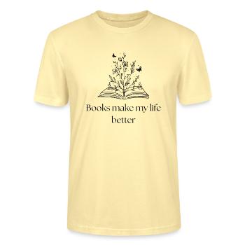 Encore un chapitre - T-shirt bio CRAFTER Stanley Stella Unisexe - crème - Devant - Alina (178cm) & Michal (187cm)