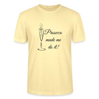 prosecco m'a fait le faire - T-shirt bio CRAFTER Stanley Stella Unisexe - crème - Devant - Alina (178cm) & Michal (187cm)