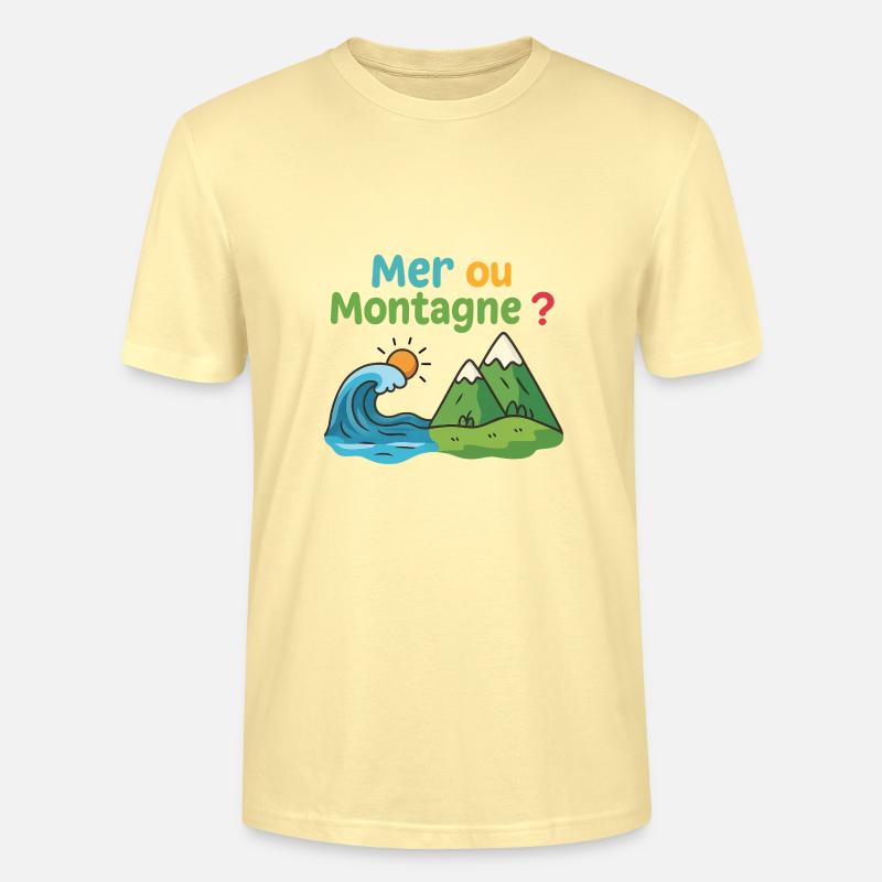 Meer oder Berg - Stanley/Stella Unisex Bio-T-Shirt CRAFTER - Creme