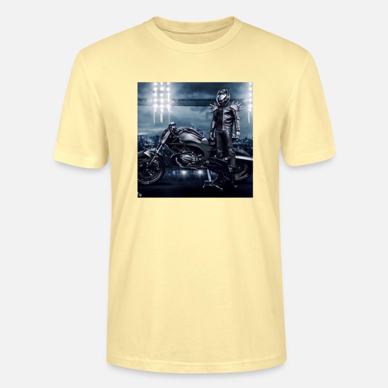 Motorrad digitale Kunst - Stanley/Stella Unisex Bio-T-Shirt CRAFTER - Creme