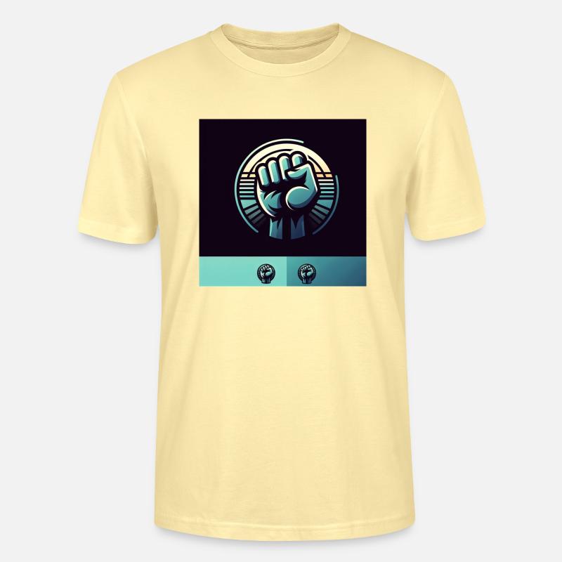 Logo mit Faust - Stanley/Stella Unisex Bio-T-Shirt CRAFTER - Creme