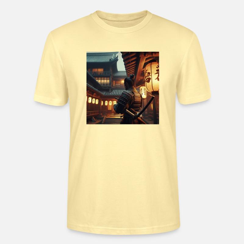 Samurai mit Schwert - Stanley/Stella Unisex Bio-T-Shirt CRAFTER - Creme