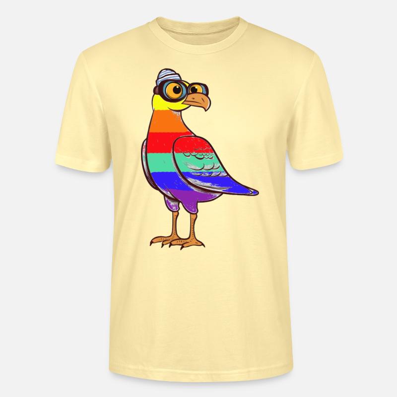 LGBT Regenbogen Möwe Möwen maritim - Stanley/Stella Unisex Bio-T-Shirt CRAFTER - Creme