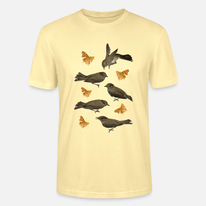 Blackcap with C-butterfly - Stanley/Stella CRAFTER Unisex Organic T-Shirt - cream