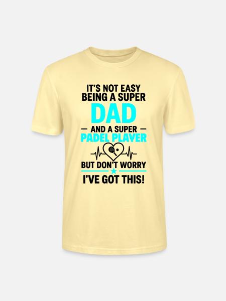 Cœur + Padel – Super Dad Padel Player - T-shirt bio CRAFTER Stanley Stella Unisexe - crème