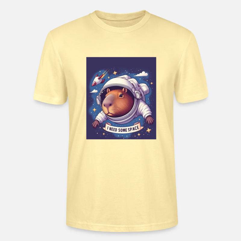 "I NEED SOME SPACE" Capybara - Stanley/Stella Unisex Bio-T-Shirt CRAFTER - Creme
