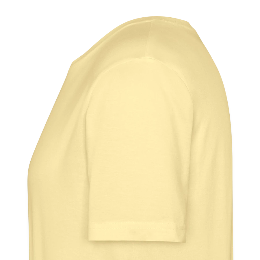 Salt Harbour badge on a stanley/stella crafter unisex organic t-shirt, cream, left