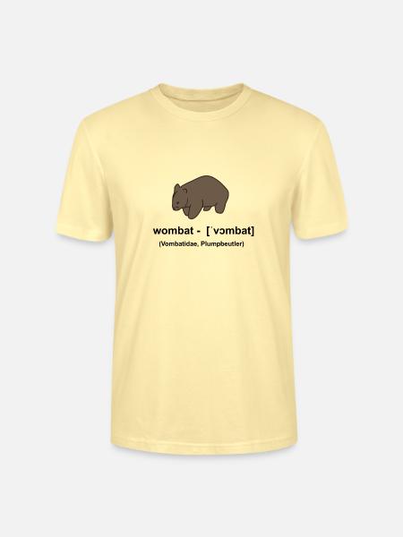 Wombat - Definition - Wombit, Vombatidae - Stanley/Stella CRAFTER Unisex Organic T-Shirt - cream