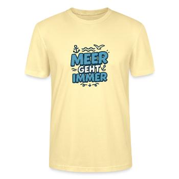 Meer geht immer - Stanley/Stella Unisex Bio-T-Shirt CRAFTER - Creme - Vorne - Alina (178cm) & Michal (187cm)