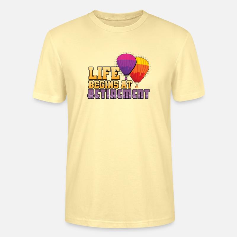 Das Leben beginnt im Ruhestand - Stanley/Stella Unisex Bio-T-Shirt CRAFTER - Creme