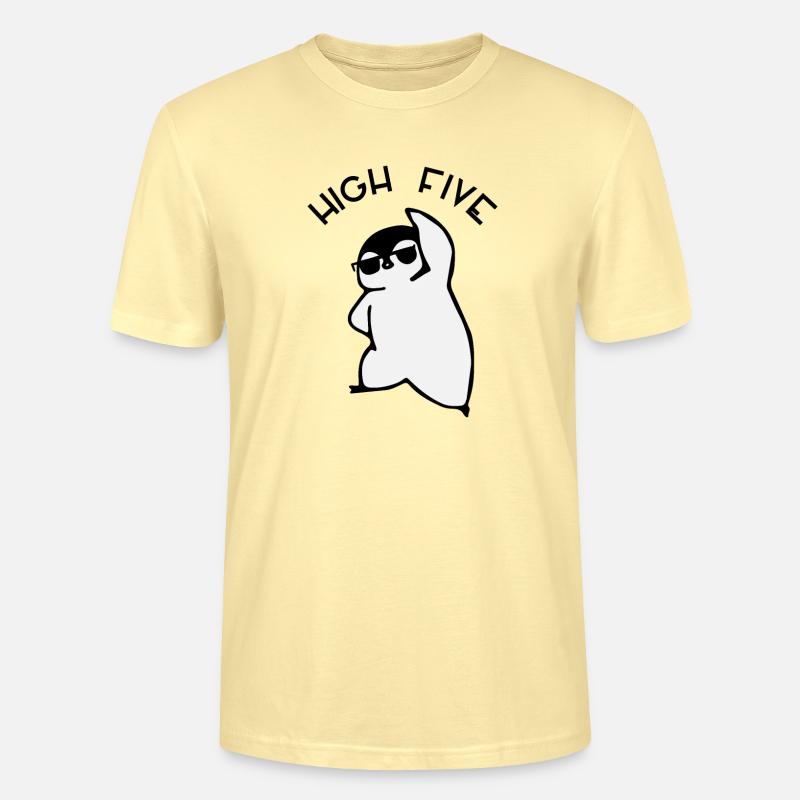 High Five - Penguin - Stanley/Stella Unisex Bio-T-Shirt CRAFTER - Creme
