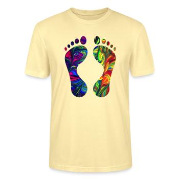 Pieds - T-shirt bio CRAFTER Stanley Stella Unisexe - crème - Devant - Alina (178cm) & Michal (187cm)