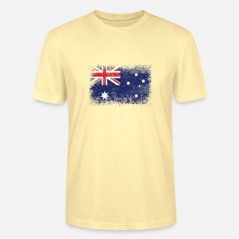 Drapeau de drapeau australien - T-shirt bio CRAFTER Stanley Stella Unisexe - crème