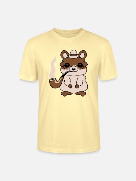 Herr Hamster raucht Pfeife - Stanley/Stella Unisex Bio-T-Shirt CRAFTER - Creme