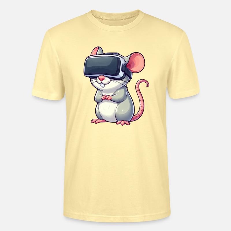 VR-Gaming Ratte und Maus - Stanley/Stella Unisex Bio-T-Shirt CRAFTER - Creme