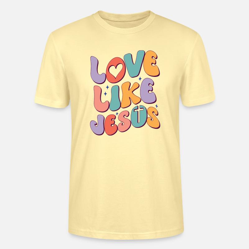 Aimer comme Jésus - T-shirt bio CRAFTER Stanley Stella Unisexe - crème