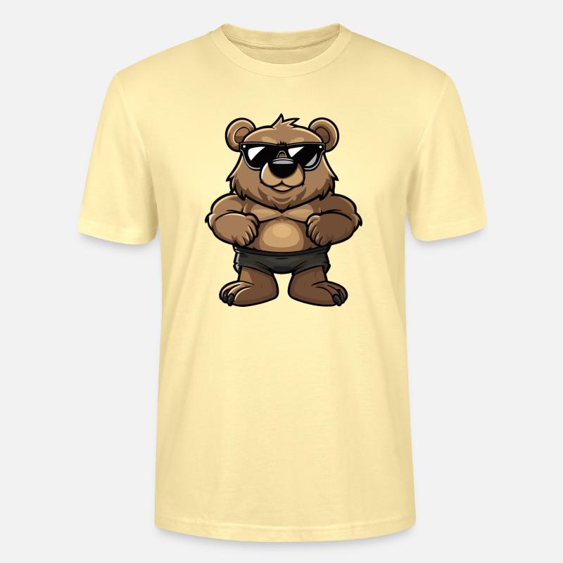 Bär Cool Comic - Stanley/Stella Unisex Bio-T-Shirt CRAFTER - Creme