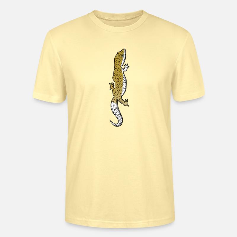 Eidechse - Gecko - Reptil - Geschenk - Echse - Stanley/Stella Unisex Bio-T-Shirt CRAFTER - Creme
