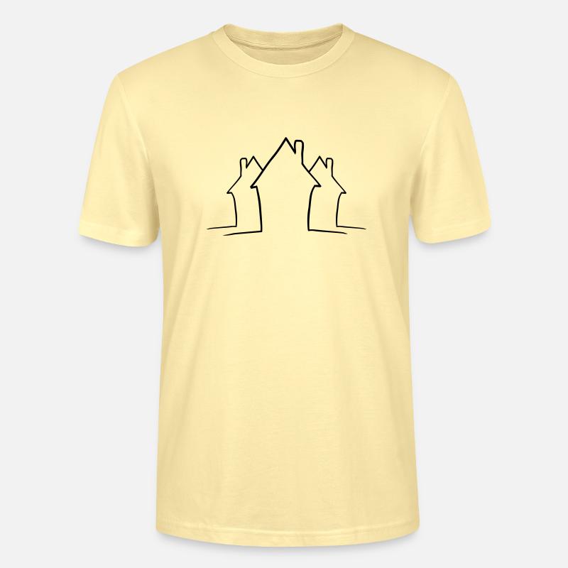 Lignes de maisons de quartier - T-shirt bio CRAFTER Stanley Stella Unisexe - crème