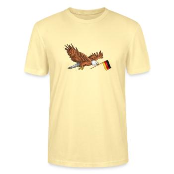 Deutscher Adler - Stanley/Stella Unisex Bio-T-Shirt CRAFTER - Creme - Vorne - Alina (178cm) & Michal (187cm)