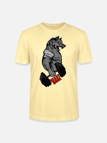 NO PAIN NO GAIN - Stanley/Stella Unisex Bio-T-Shirt CRAFTER - Creme
