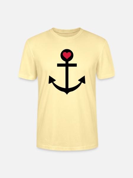 anchor captain star love - Stanley/Stella CRAFTER Unisex Organic T-Shirt - cream