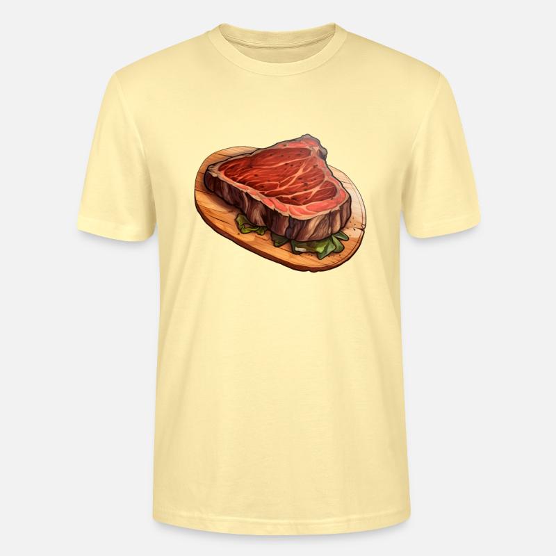 Steak Fleisch Essen - Stanley/Stella Unisex Bio-T-Shirt CRAFTER - Creme