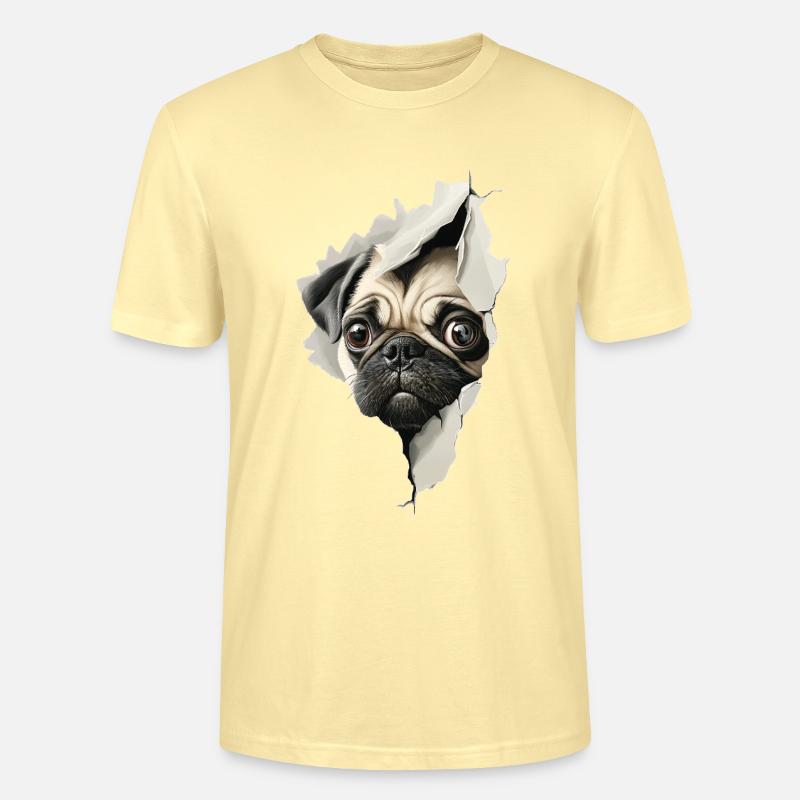 Mops - Stanley/Stella Unisex Bio-T-Shirt CRAFTER - Creme