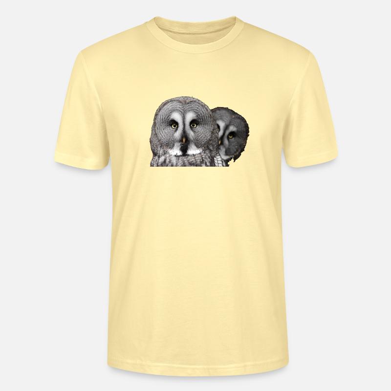 Zwei Eulenköpfe - Stanley/Stella Unisex Bio-T-Shirt CRAFTER - Creme