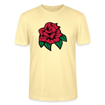 rose - Stanley/Stella CRAFTER Unisex Organic T-Shirt - cream - Front - Alina (178cm) & Michal (187cm)