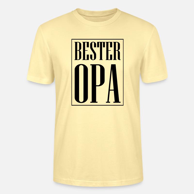 Bester Opa Spruch - Stanley/Stella Unisex Bio-T-Shirt CRAFTER - Creme