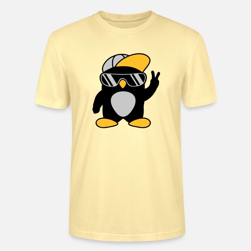 Cool Penguin Peace Hand Signal - T-shirt bio CRAFTER Stanley Stella Unisexe - crème
