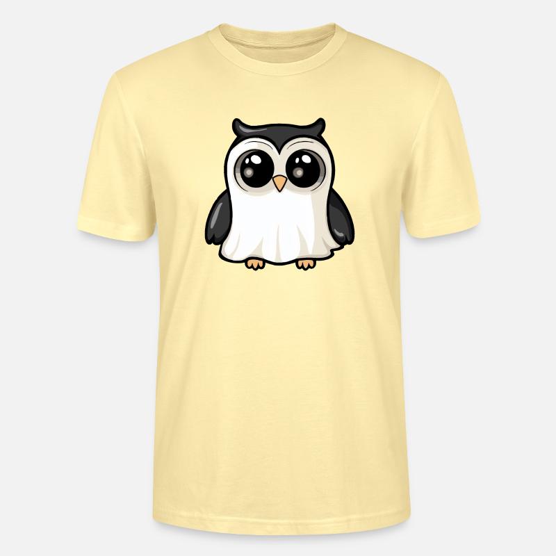 Eule Halloween Comic Geist - Stanley/Stella Unisex Bio-T-Shirt CRAFTER - Creme