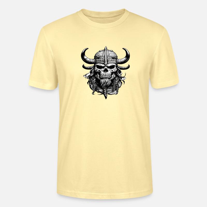 Wikinger Schädel - Stanley/Stella Unisex Bio-T-Shirt CRAFTER - Creme