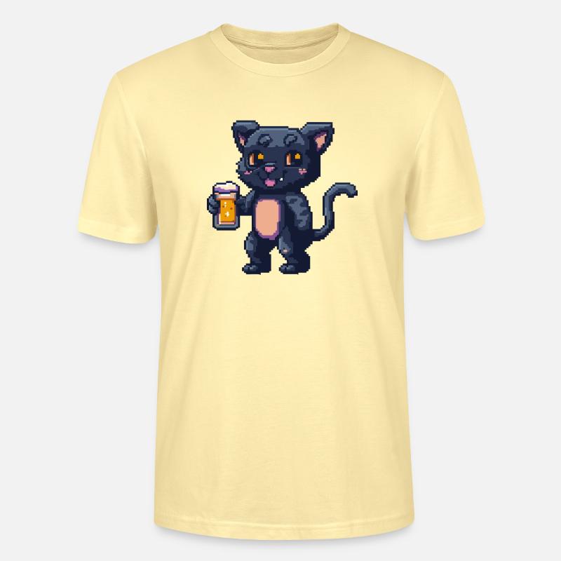 Panther Pixel Bier - Stanley/Stella Unisex Bio-T-Shirt CRAFTER - Creme