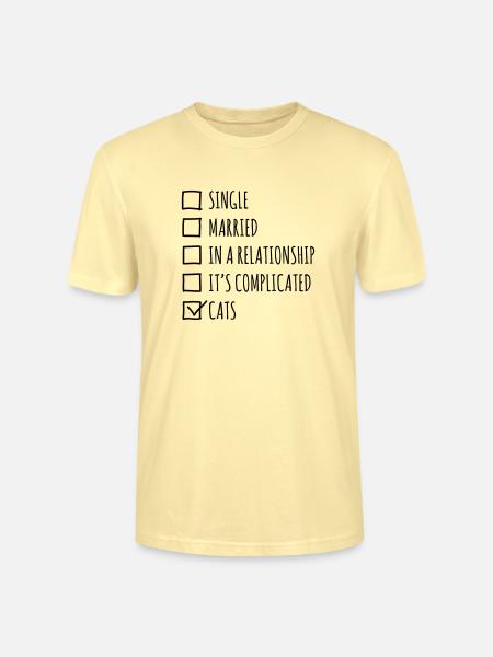 Single Married... Cats - Stanley/Stella CRAFTER Unisex Organic T-Shirt - cream