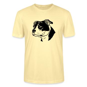 american_stafford_2 - T-shirt bio CRAFTER Stanley Stella Unisexe - crème - Devant - Alina (178cm) & Michal (187cm)