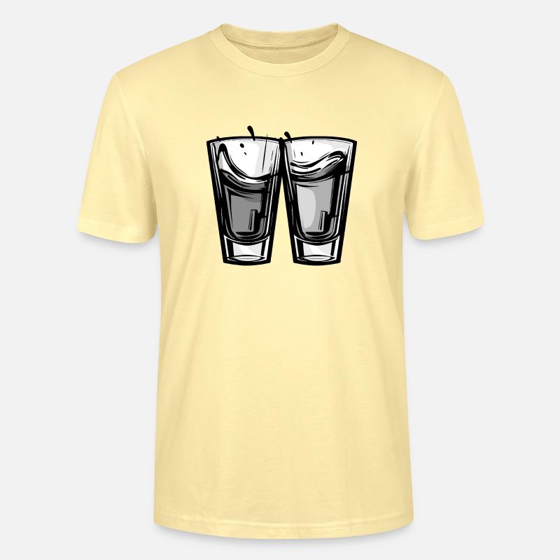 Tequila Glas Anstoßen - Stanley/Stella Unisex Bio-T-Shirt CRAFTER - Creme